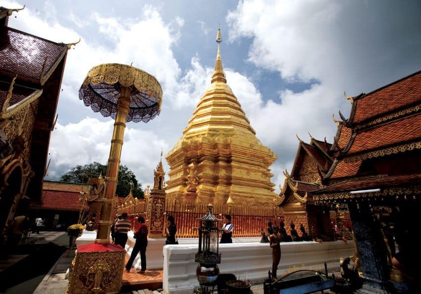Phra That Doi Suthep Tempel in Chiang Mai Thailand