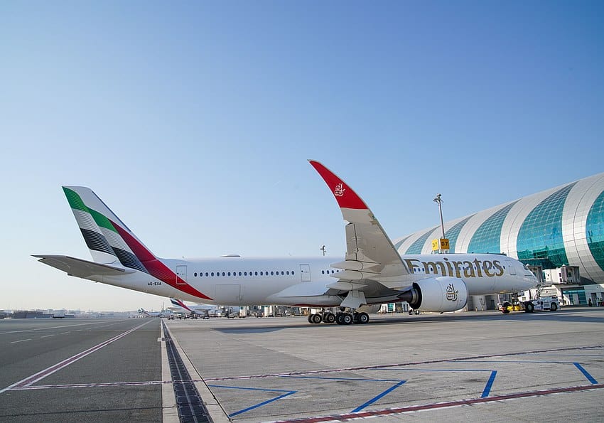Passagieraufkommen bei Emirates im Jahr 2024-25
