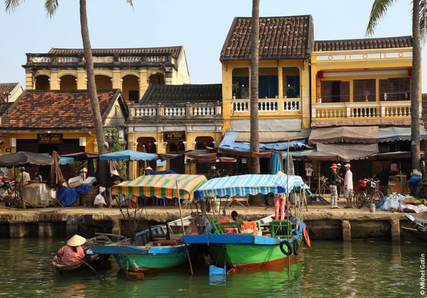 Bootsanlegestelle in der Altstadt von Hoi An