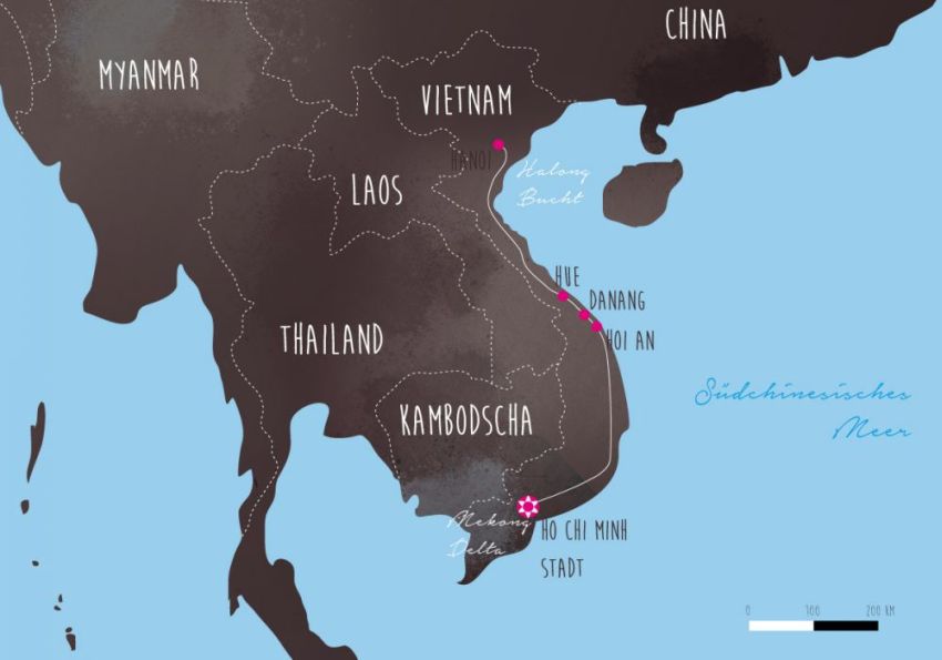 Karte Vietnam