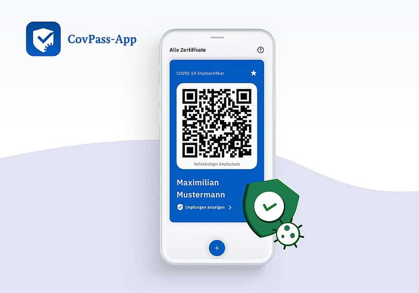 Covpass App Handyansicht