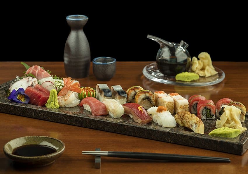 umi selection of sushi and sashimi