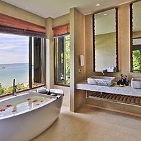 Badezimmer Bayfront Deluxe Room - Pimalai Resort & Spa