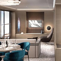 The Signature Suite Wohnzimmer - The Ritz-Carlton Yacht Collection