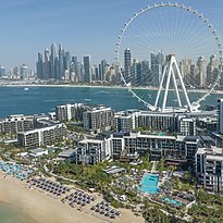 Vogelperspektive - rechts Banyan Tree, links Delano Dubai