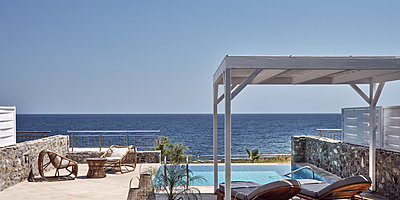 Luxury Villa with Private Pool Sea Front - The Royal Blue Resort & Spa Crete