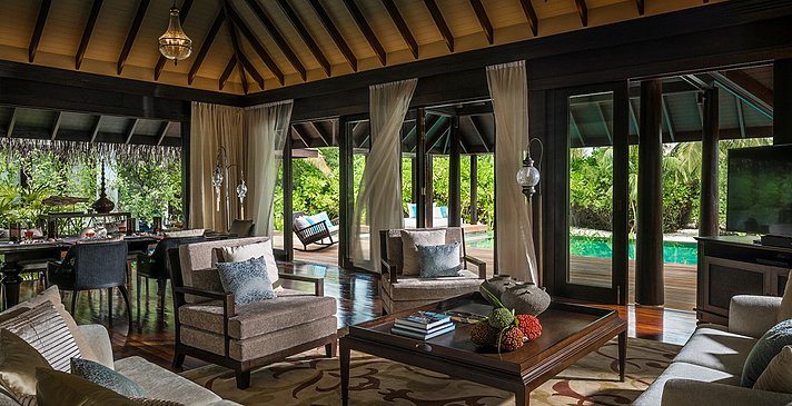 Beach Residence Wohnzimmer - Anantara Kihavah Villas