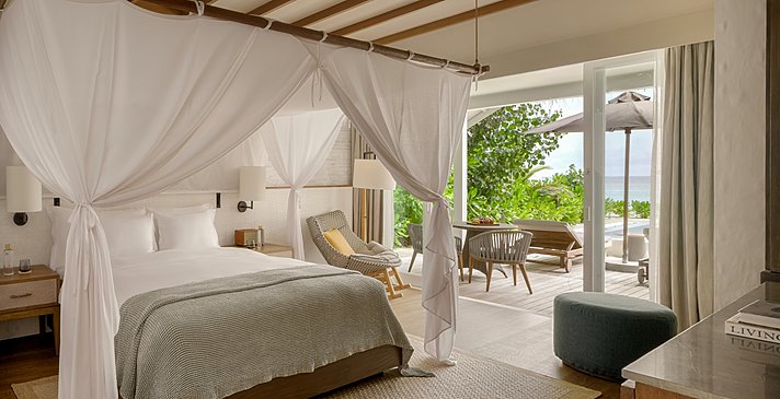 Beach Villa mit Pool - Six Senses Kanuhura