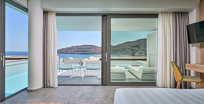 Deluxe Junior Suite Sea View Private Pool - Lindos Grand Resort & Spa