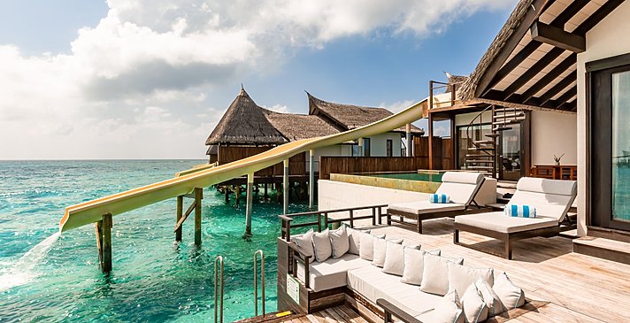 Ocean Pool Suite with Slide Pooldeck - Ozen Reserve Bolifushi