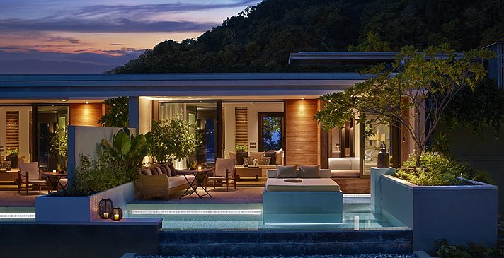 Partial Oceanview Pool Pavilion - Rosewood Phuket