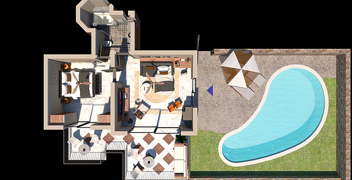 Premium 1 BR Suite mit Pool - Domes of Elounda, Autograph Collection 