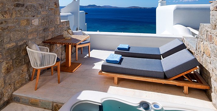 Premium Sea View Room mit Jacuzzi - Mykonos Grand Hotel & Resort