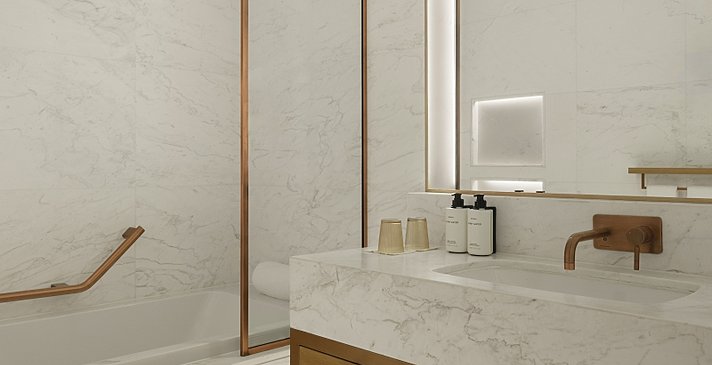 Rising Light Guestroom Badezimmer - Delano Dubai