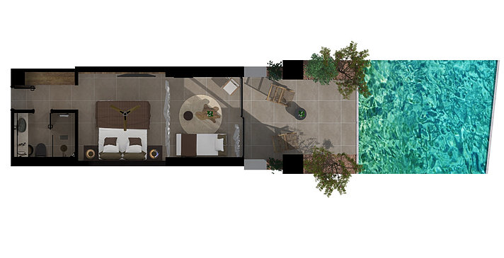 Sapphire Open Plan Suite mit Swim Up Pool - Domes of Corfu, Autograph Collection