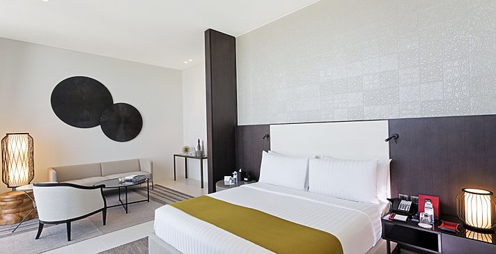 Schlafzimmer Premier Suite - The Oberoi Beach Resort, Al Zorah