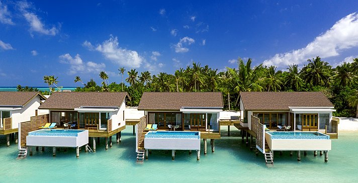 Sunset Water Villa mit Pool - Atmosphere Kanifushi