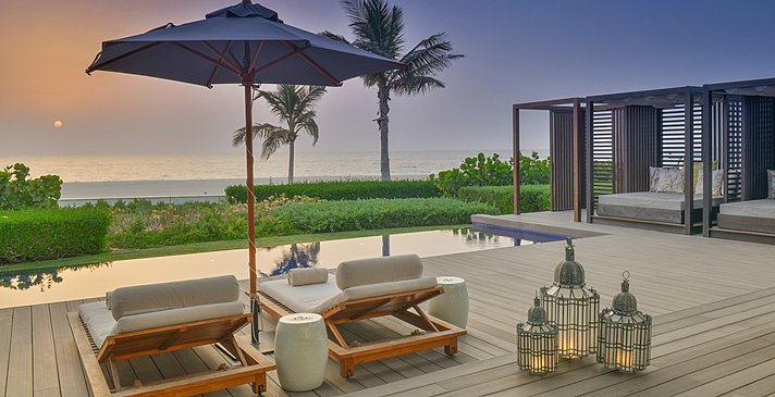 Terrasse der Beachfront Pool Villa - The Oberoi